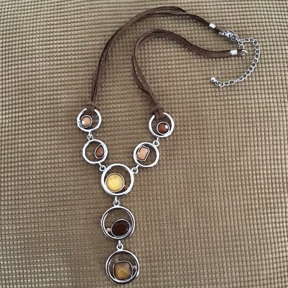 Lia Sophia Earthy Necklace with Suede Foundation Vintage - Picture 13 of 15